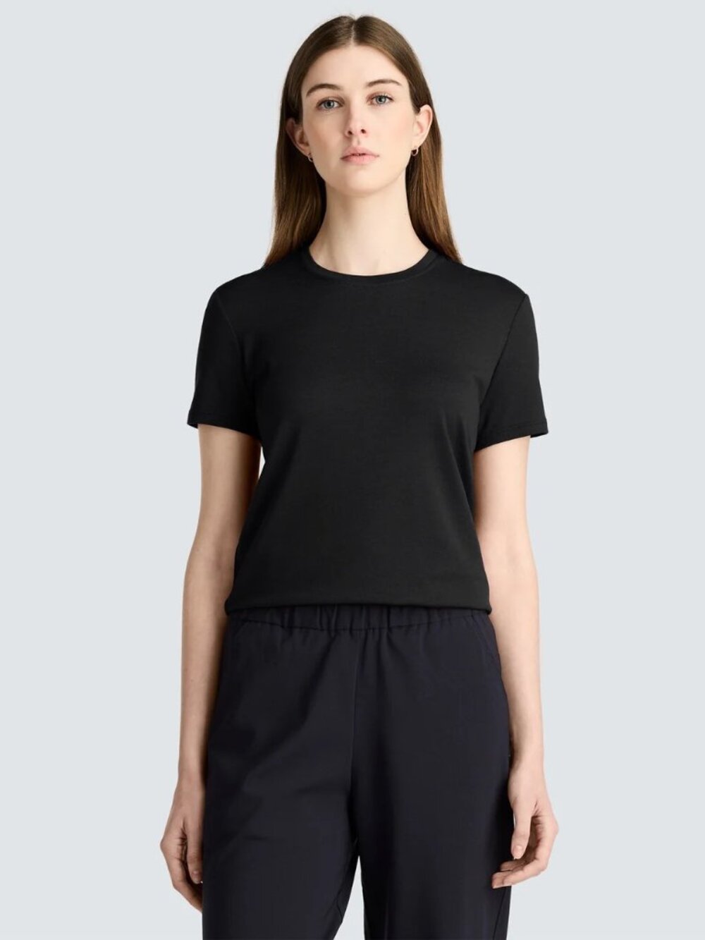 Unbound Merino Women’s 100% Merino Wool Black Crewneck T-Shirt Size M - Picture 8 of 11